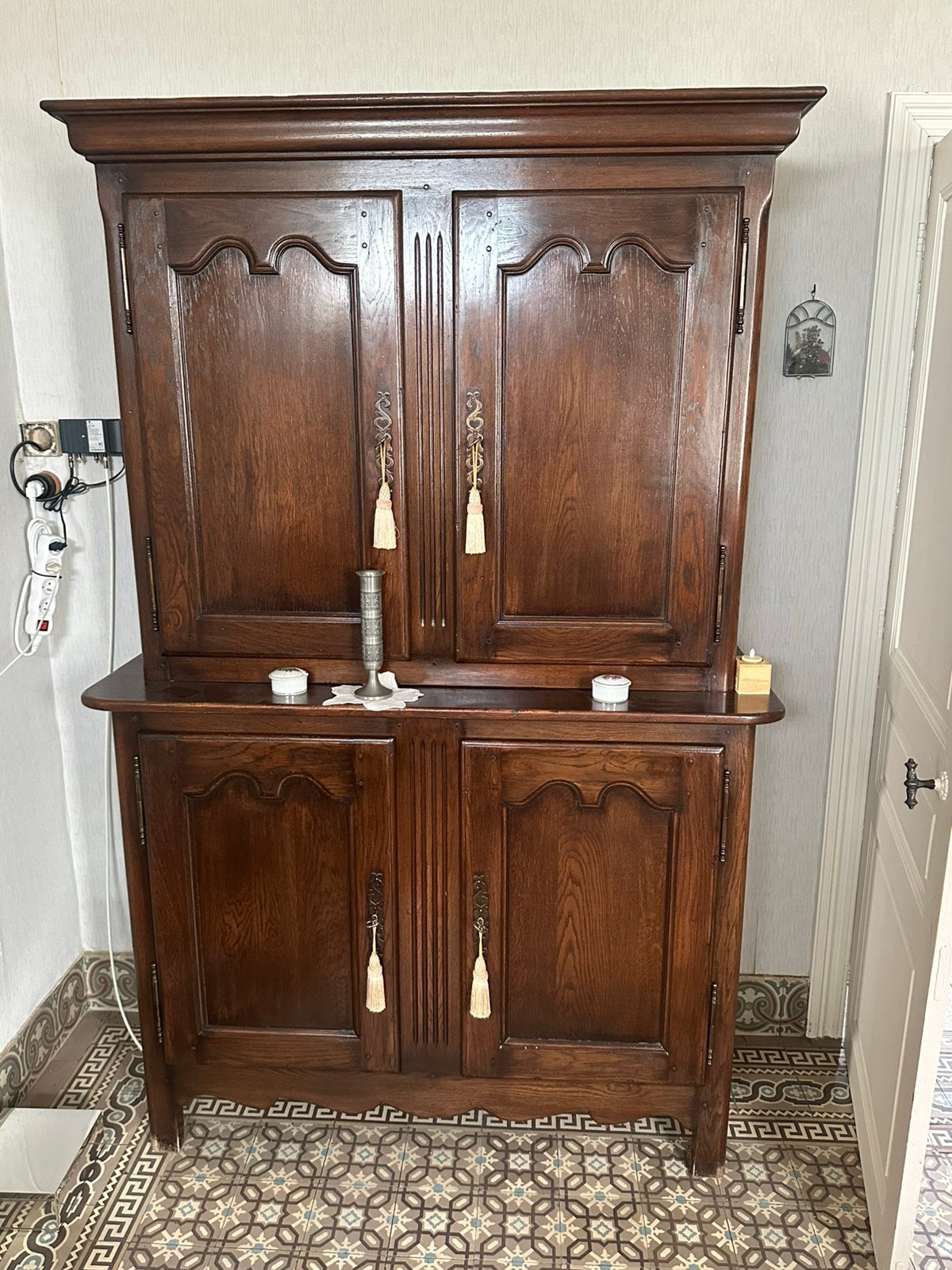 Massief eiken kast, Maison & Meubles, Enlèvement, Comme neuf, Chêne, Avec porte(s)