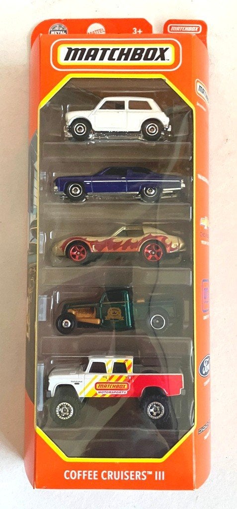 Mini Cooper Coffee Cruisers III 5-pack Matchbox., Hobby en Vrije tijd, Ophalen of Verzenden, Zo goed als nieuw, Auto