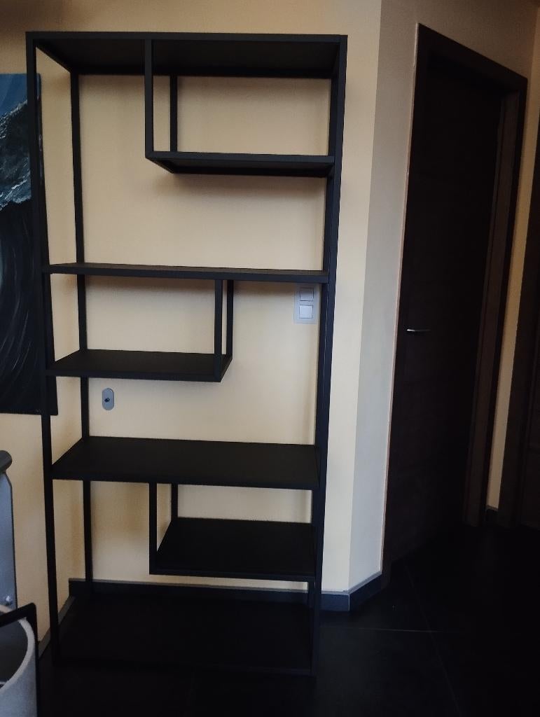Etagère métallique noire, Maison & Meubles, Enlèvement, Comme neuf