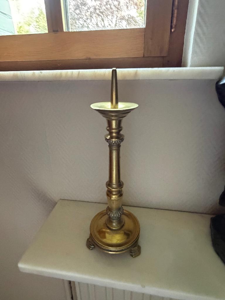 Collectie antieke messing/bronzen kandelaars, Antiek en Kunst, Ophalen
