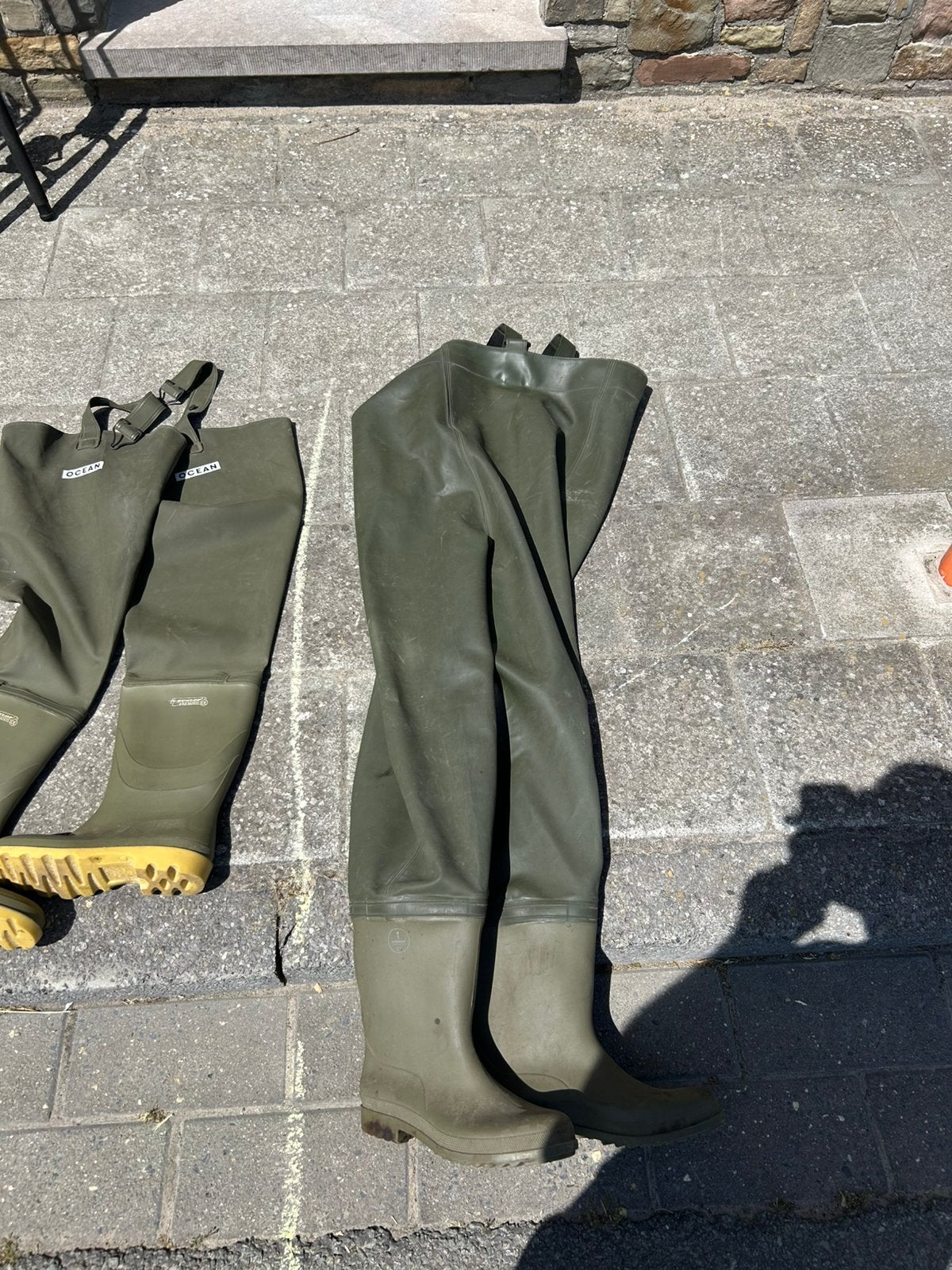 Waadpak met laarzen maat 45, Watersport en Boten, Ophalen, Gebruikt, Kleding