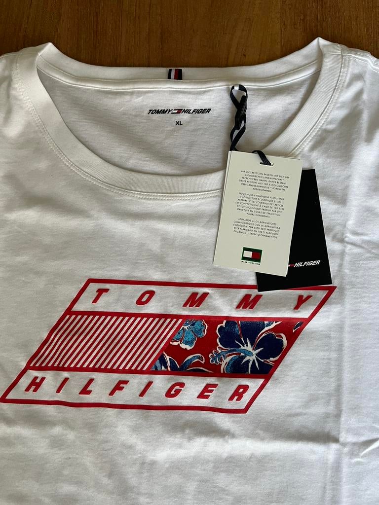 Nieuwe t-shirt Tommy Hilfiger maat XL, Ophalen of Verzenden, Nieuw, Maat 56/58 (XL), Wit