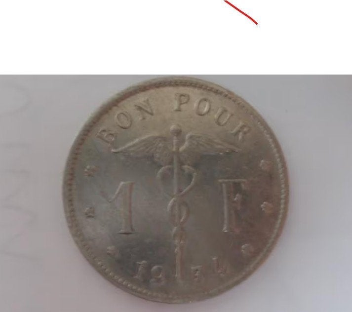 Munt 1934 -1 BEF- Franstalig, Envoi, Monnaie en vrac