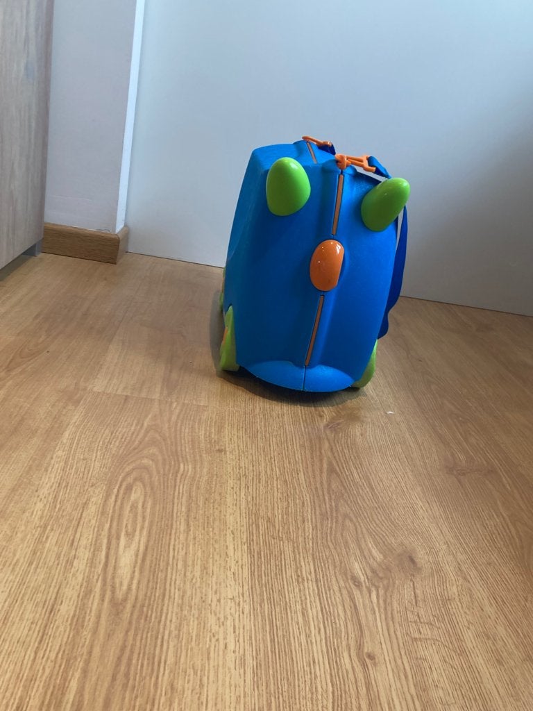 Trunki - kindvriendelijke reiskoffer blauw, Ophalen, Hard kunststof, Slot, Minder dan 50 cm