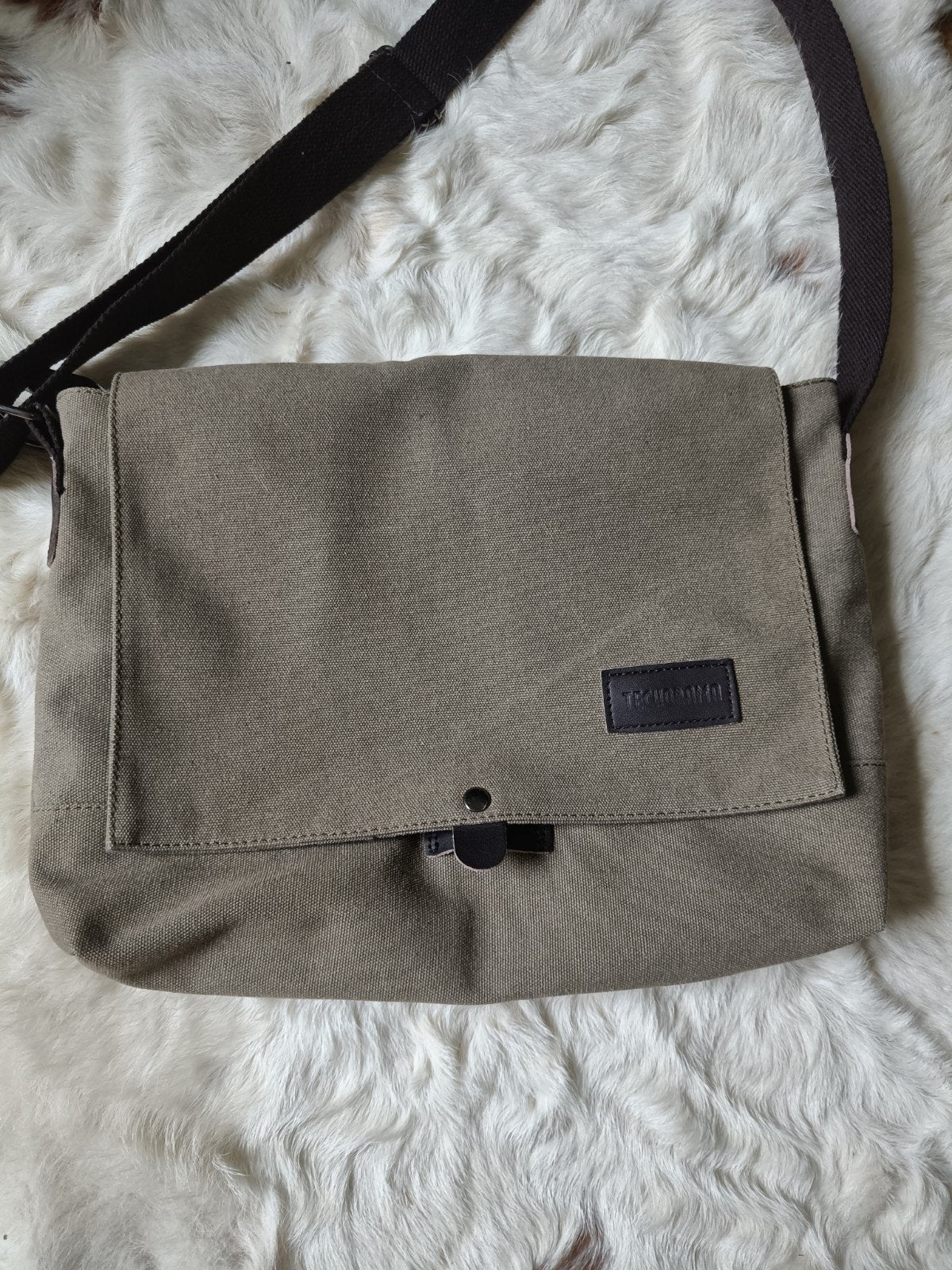 schoudertas-crossbag in canvas, IN NIEUWE STAAT, Handtassen en Accessoires, Ophalen, Zo goed als nieuw