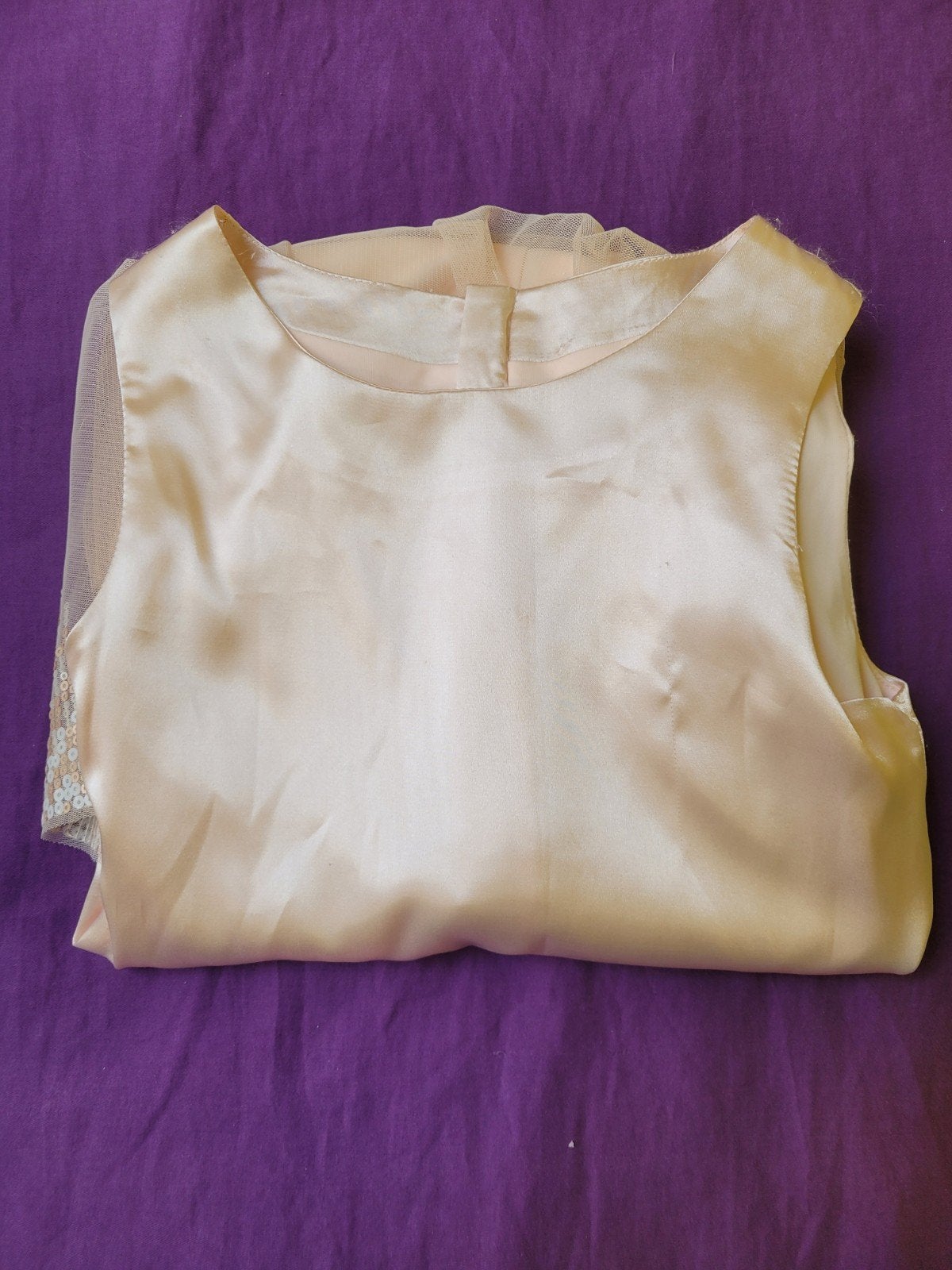 Robe de fête champagne Milla Star (JBC) 6/8 ans, Enlèvement ou Envoi, Utilisé, H&M, Fille