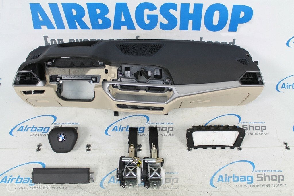 Airbag kit Tableau de bord noir/beige HUD BMW 3 serie G20, Enlèvement ou Envoi, Utilisé