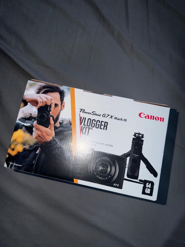 canon g7x mark III vloggerkit nieuw in doos, Audio, Tv en Foto, Fotocamera's Digitaal, 20 Megapixel, Canon, Compact, Nieuw