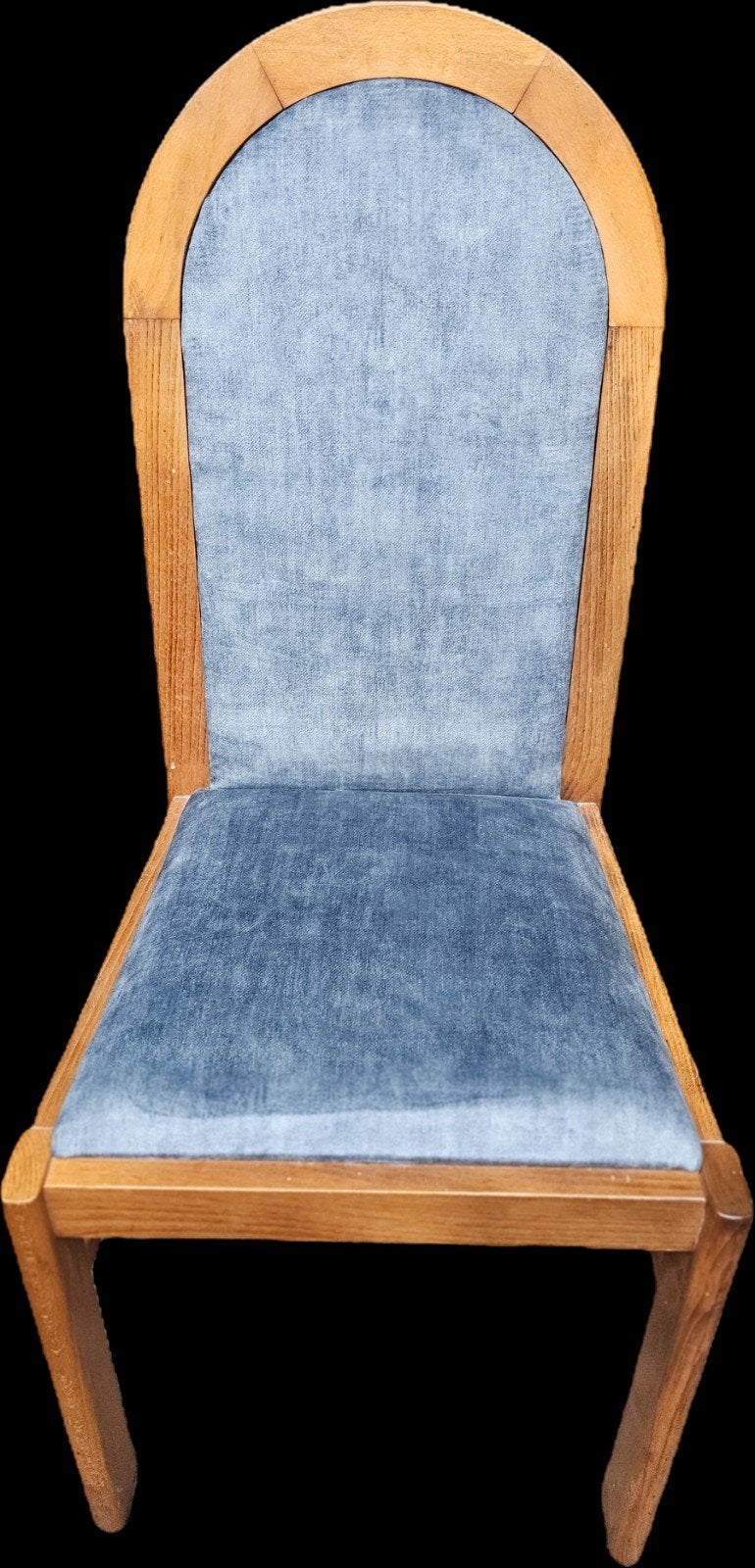 6 fluwelen houten stoelen in art deco stijl, Ophalen