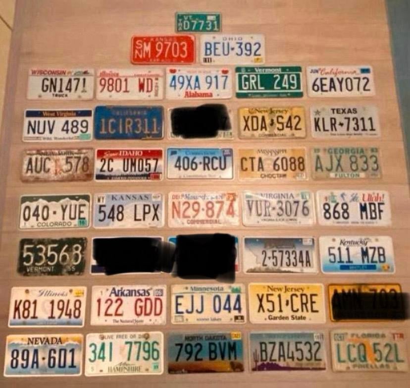 Set Amerikaanse nummerplaten, Ophalen of Verzenden