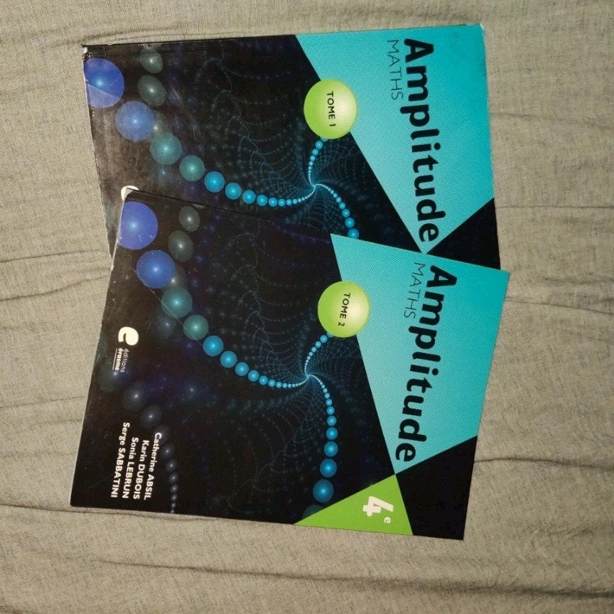 Livres scolaires math : amplitude tome 1 et 2 4e secondaire, Ophalen of Verzenden, Gelezen, ASO, Wiskunde A