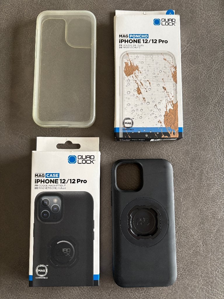 QuadLock iPhone 12/12Pro + Poncho, Télécoms, Téléphonie mobile | Housses, Coques & Façades | Apple iPhone, Enlèvement ou Envoi