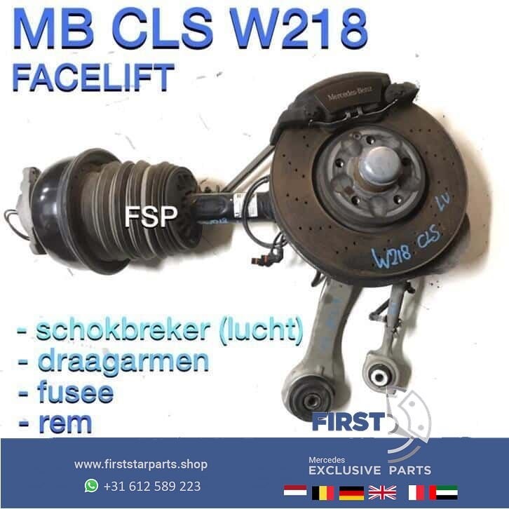W218 fusee rechts voor Mercedes CLS Facelift + draagarmen R, Gebruikt, -, Ophalen of Verzenden, -