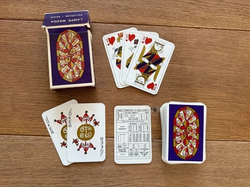 Jeu de cartes publicitaire Lampe Mazda Éclairage Radio, Collections, Enlèvement ou Envoi, Utilisé, Carte(s) à jouer
