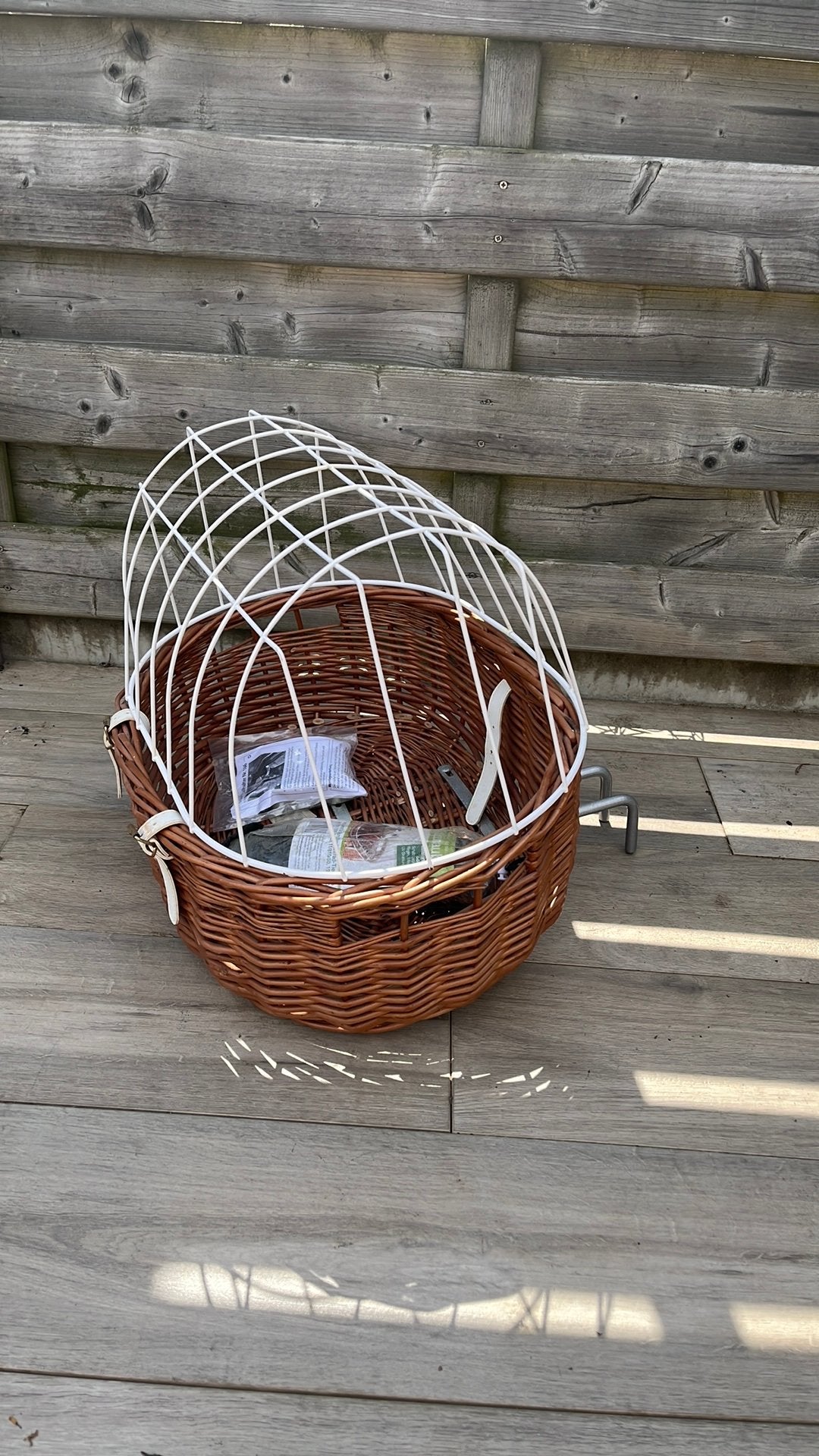 Panier à vélo pour chien/chat, Vélos & Vélomoteurs, Enlèvement, Comme neuf, Panier de vélo, Fixation au guidon