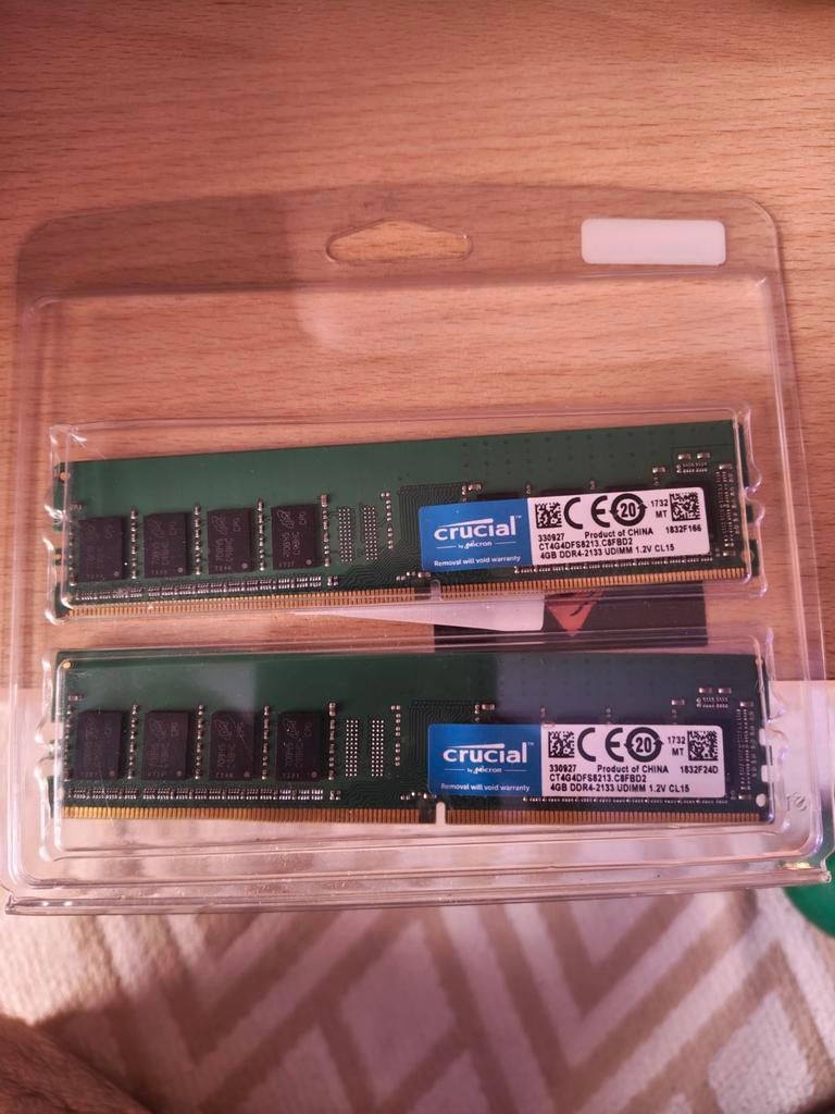 2X 4GB = 8GB . DDR4 . 2133 memory card, Ophalen of Verzenden, DDR4