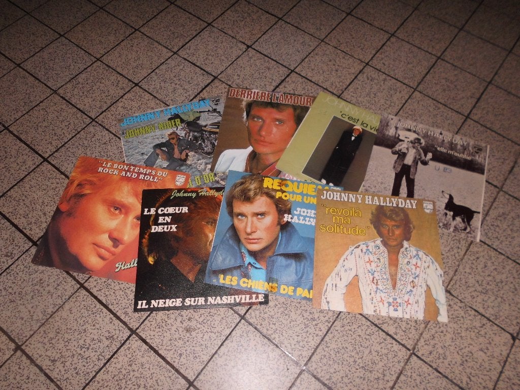 Johnny Hallyday set van 9 45T 45-toerenplaten, Cd's en Dvd's, Ophalen of Verzenden