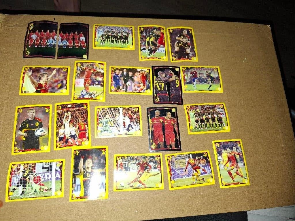 180 voetbalprentjes Rode Duivels 2014, Ophalen of Verzenden, Zo goed als nieuw, Beeldje of Poppetje