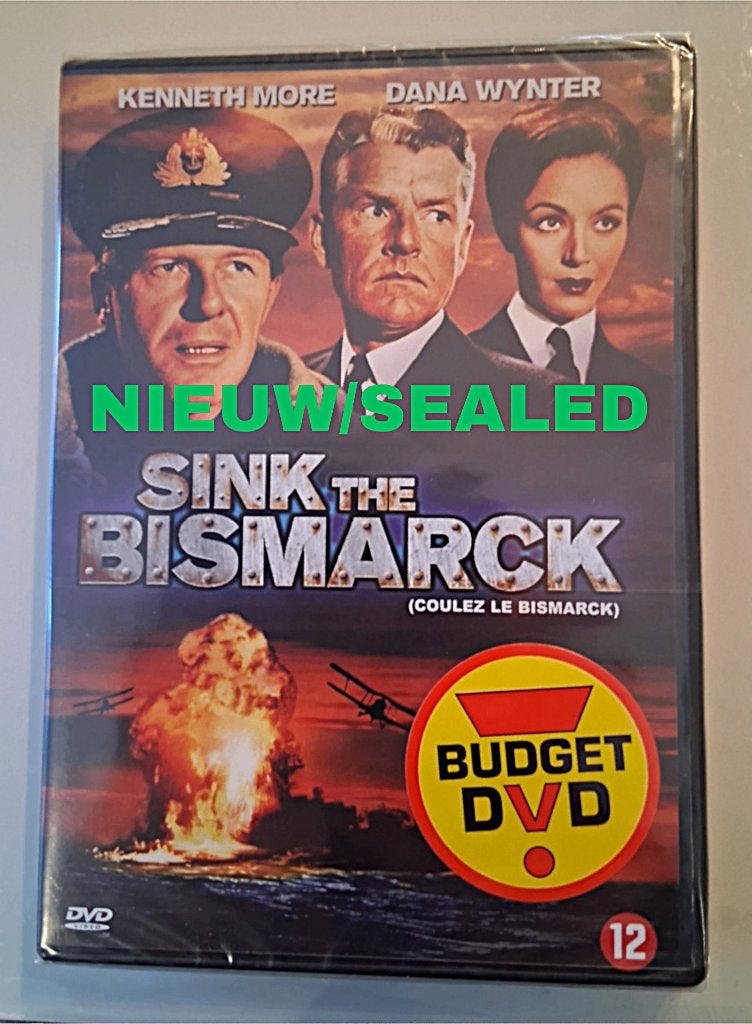 SPLINTERNIEUW IN FOLIE: Sink The Bismarck (oorlogsfilm1960), Cd's en Dvd's, Ophalen of Verzenden, Nieuw in verpakking, Oorlog