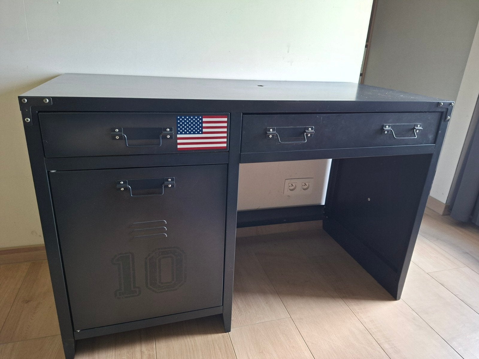 Bureau industriële stijl, Huis en Inrichting, Bureaus, Ophalen, Zwart, 115 cm, 55 cm
