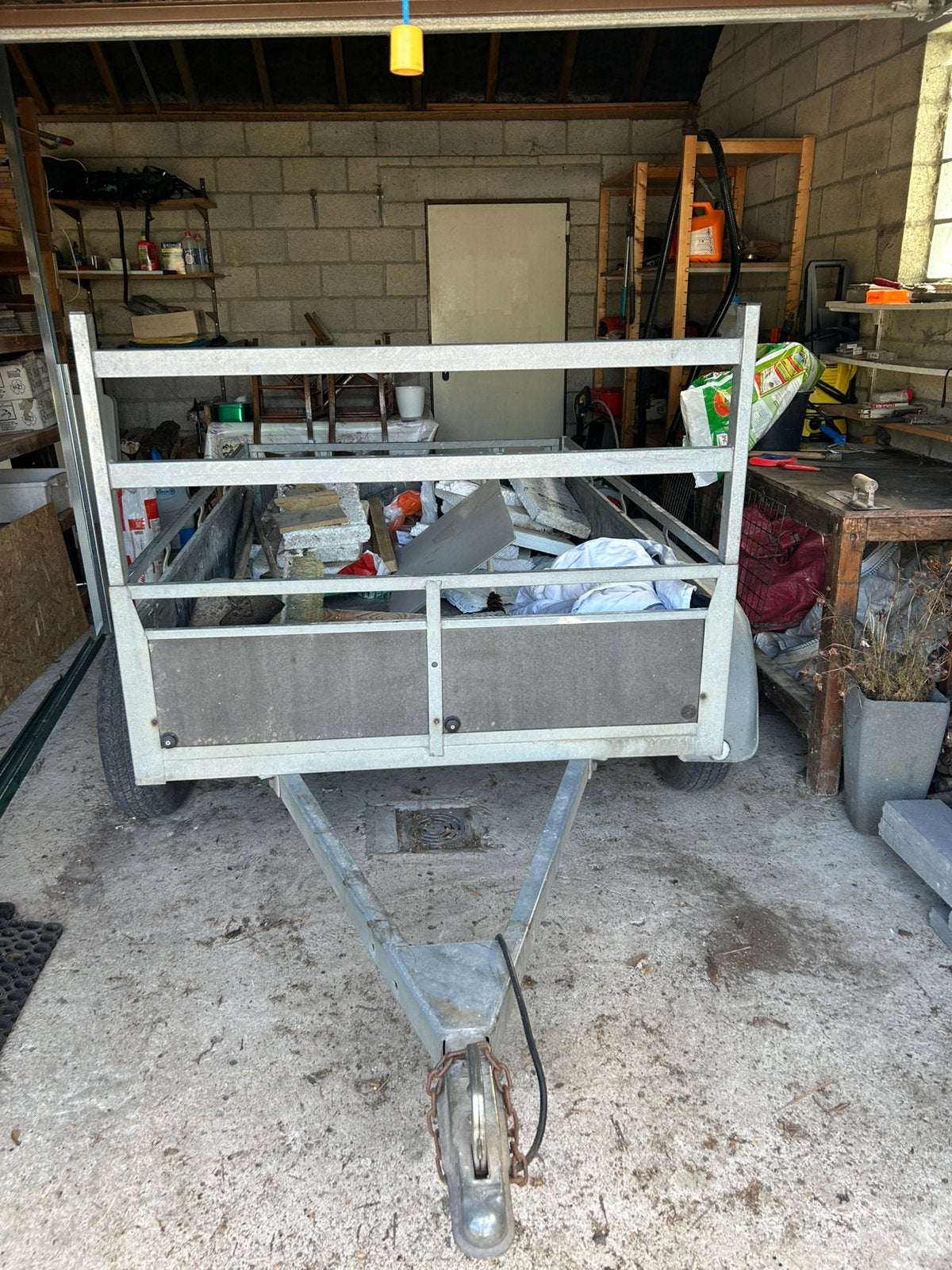 Remorque double essieux, Bricolage & Construction, Enlèvement, Utilisé