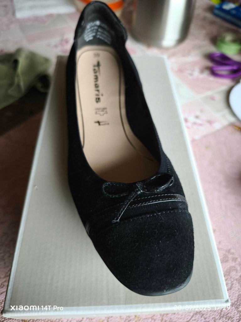 Ballerines noires Tamaris ponture 39 neuves, Enlèvement, Ballerines, Noir, Neuf