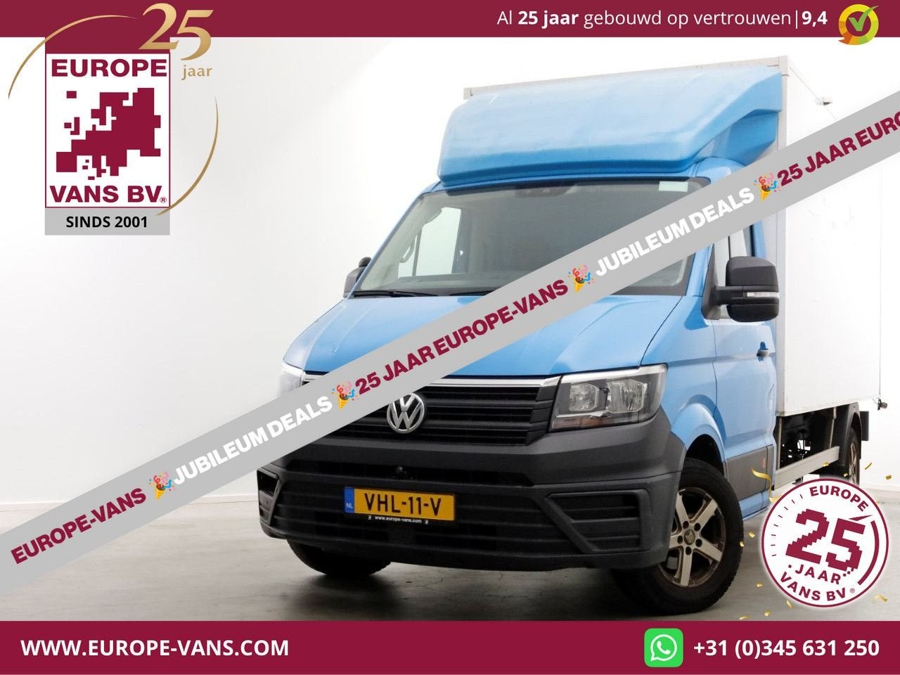 Volkswagen Crafter 35 2.0 TDI E6 Bakwagen met achterdeuren 2, Auto's, Blauw, Bedrijf, Onderhoudsboekje, Te koop