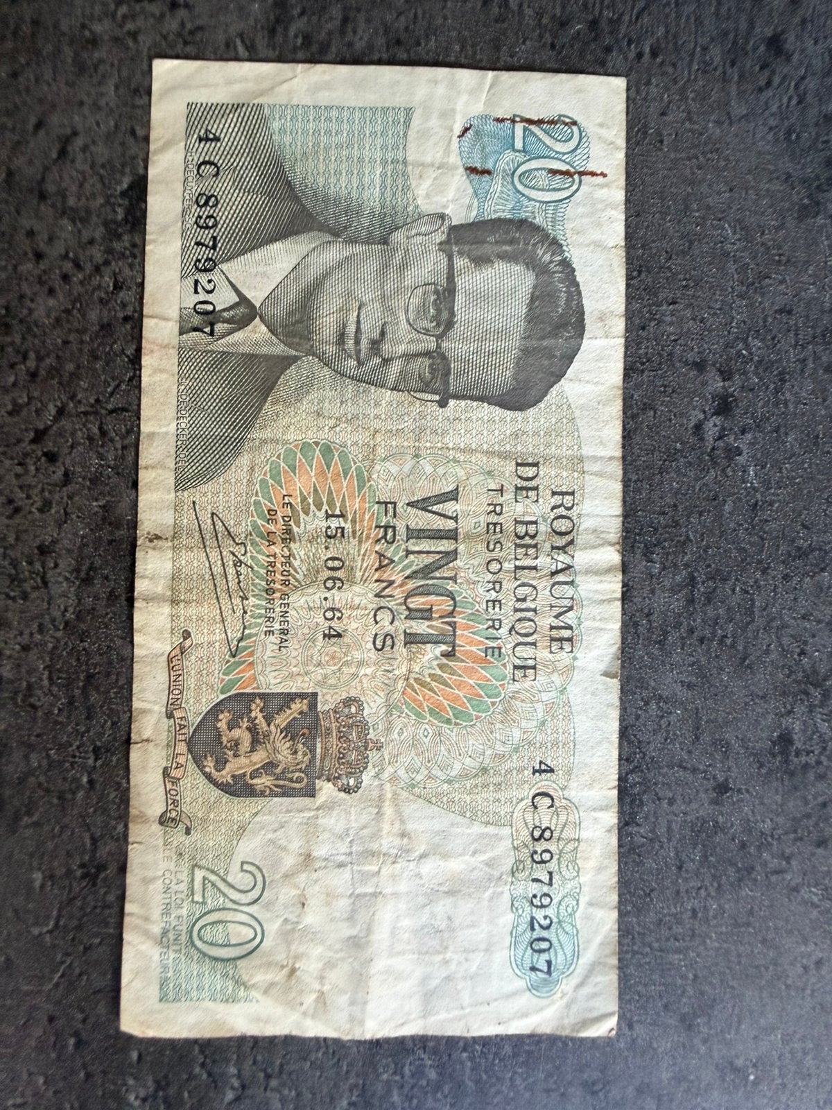 Billet de 20 BFR, Enlèvement ou Envoi