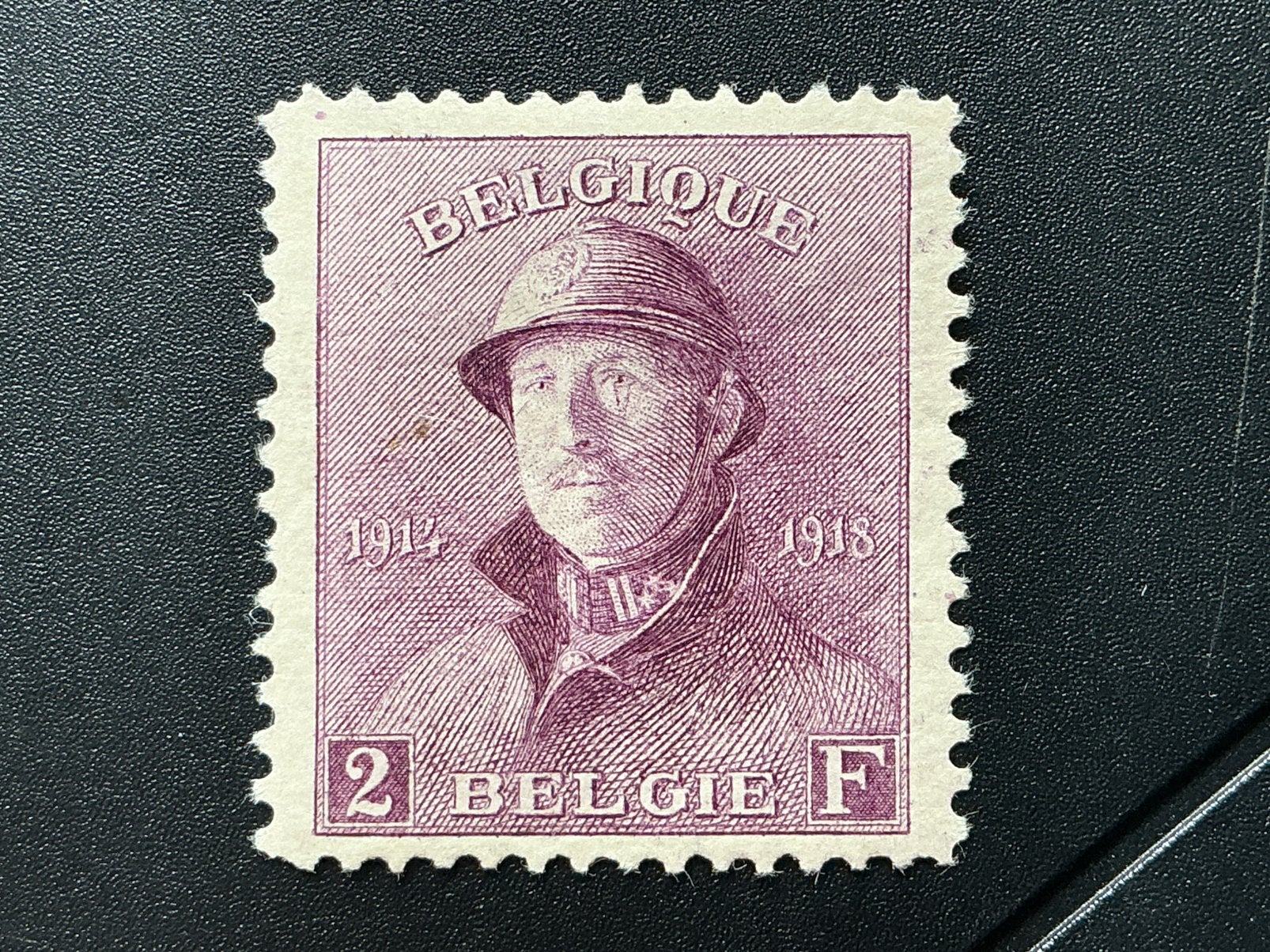 LOT 965. COB:176-Cu. ALBERT I.(schram) VLH.Goed gecentreerd., Postzegels en Munten, Spoor van plakker, Koninklijk huis, Orginele gom