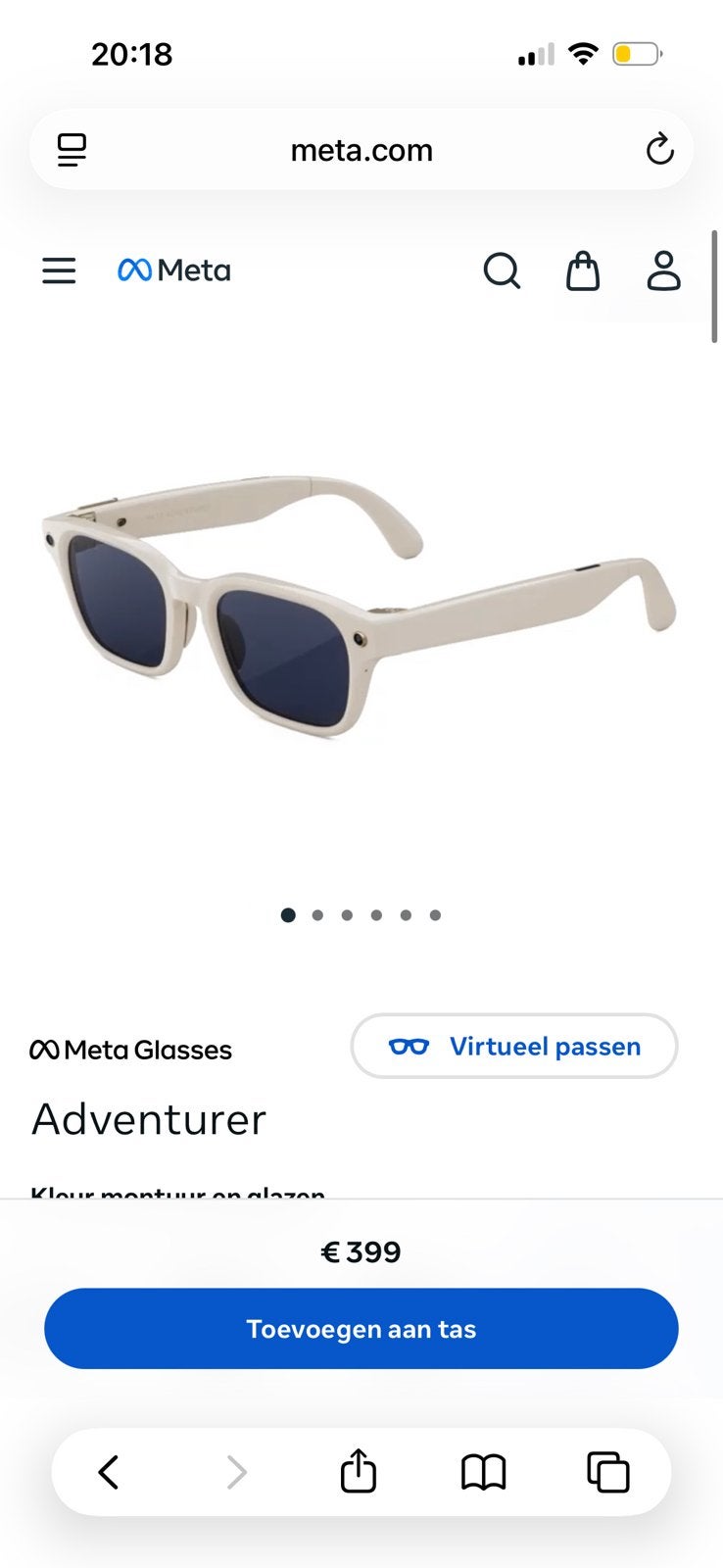 Meta Adventurer Transitions, Bijoux, Sacs & Beauté, Lunettes de Soleil & Lunettes | Hommes, Enlèvement, Comme neuf, Blanc, Ray-Ban