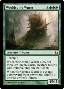 Worldspine Wurm - RAV - MTG - BETER DAN EX, Hobby en Vrije tijd, Ophalen of Verzenden