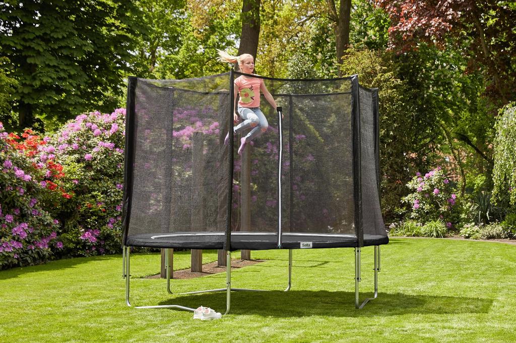 Salta combo trapoline 305 cm met trapje, Ophalen, Gebruikt