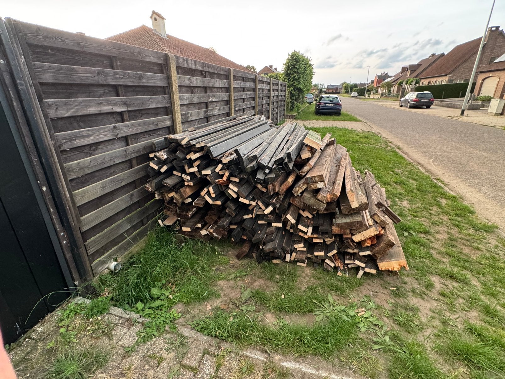 Gratis hout, Tuin en Terras, Ophalen