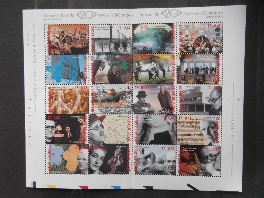 BL87 Oorlog & vrede - Guerre & paix MNH, Postzegels en Munten, Postzegels | Europa | België, Ophalen of Verzenden, Postfris, Frankeerzegel