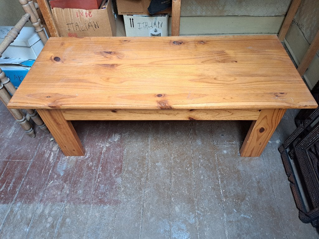 salontafel van houten/grenen, Huis en Inrichting, Ophalen, Minder dan 45 cm, Gebruikt, 75 cm of meer