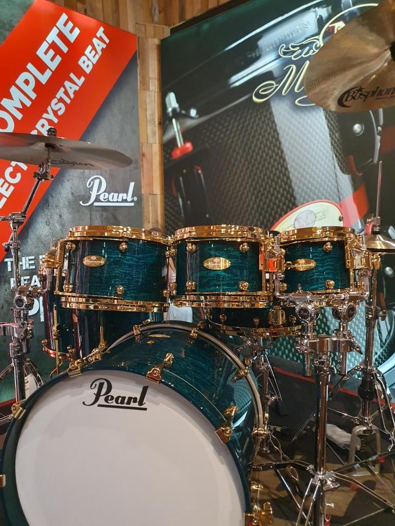Pearl Masterworks Exotic: High-end drumstel. Zeer mooi!, Musique & Instruments, Batteries & Percussions, Enlèvement ou Envoi, Pearl