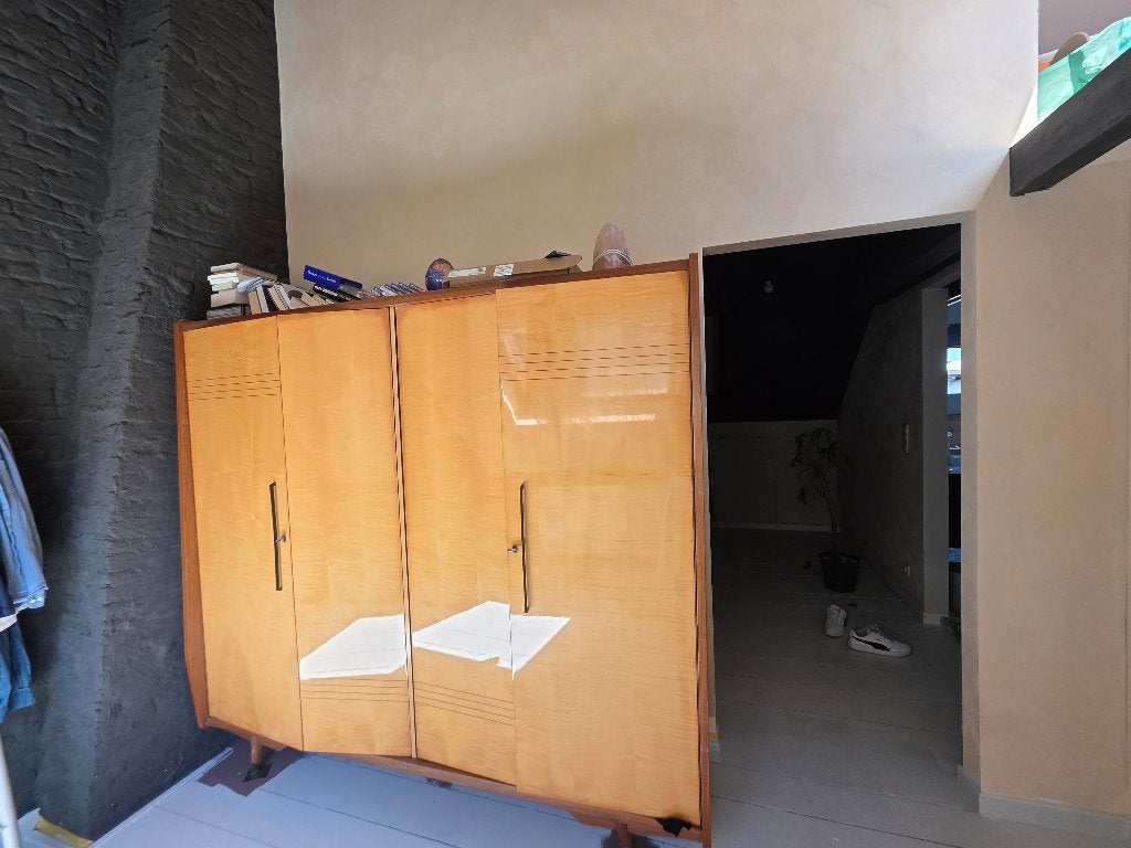 Kledingkast, Huis en Inrichting, Kasten | Kleerkasten, Ophalen, Met deur(en), Gebruikt, 150 tot 200 cm