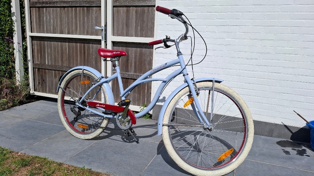 Coole honolulu beachcruiser 130cm-155 cm, Fietsen en Brommers, Fietsen | Kinderfietsjes, Ophalen, Gebruikt, Velgrem, 20 inch of meer