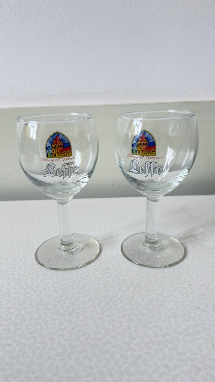 Lot de 2 verres de leffe, Enlèvement, Comme neuf, Leffe