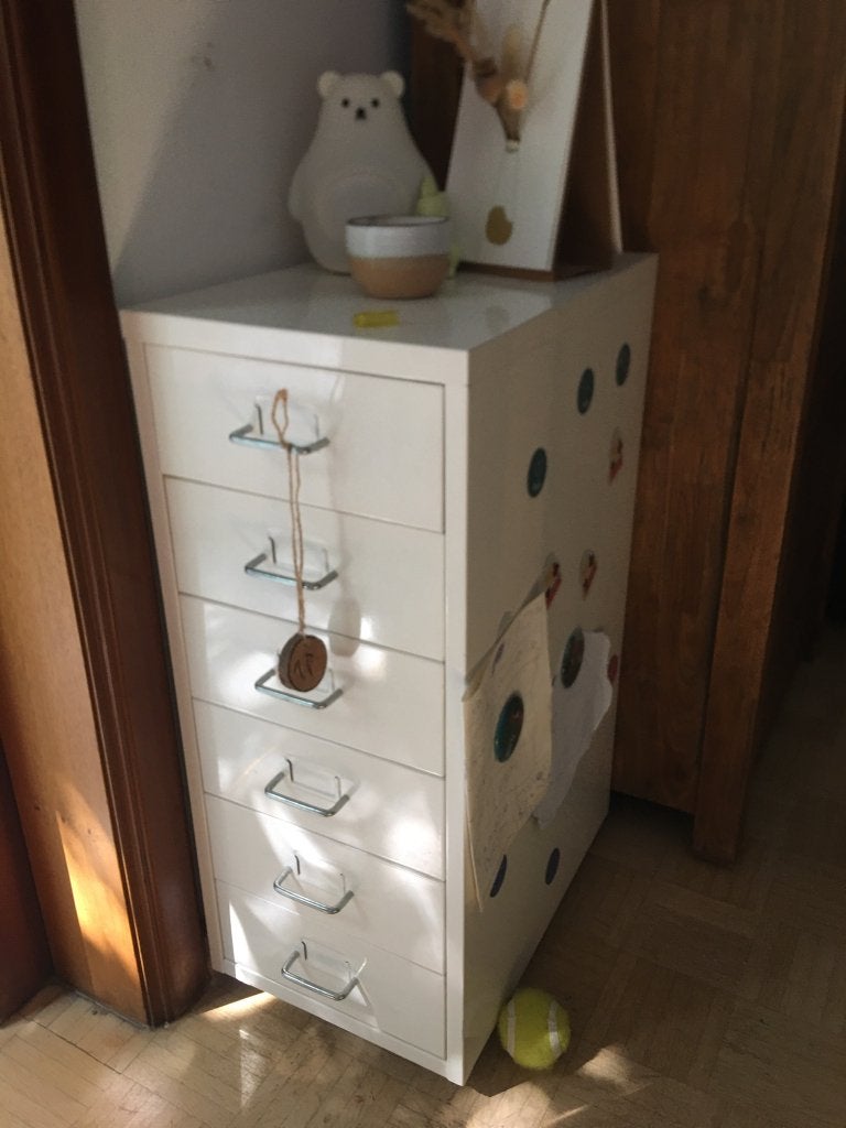 HELMER Ladeblok op wielen, wit, 28x65 cm Ikea, 25 à 50 cm, Moins de 100 cm, Enlèvement, Utilisé