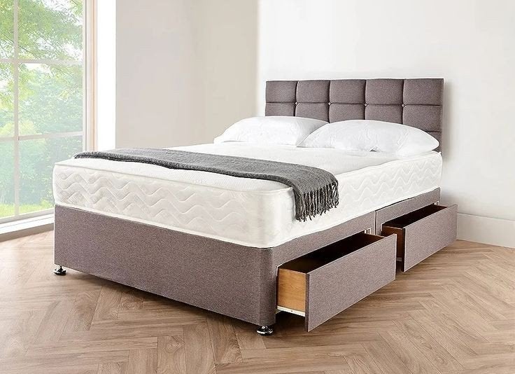 €399/140x200 cm Luxe divanbed met premium matras, Envoi, Neuf, Moins de 140 cm, Matelas