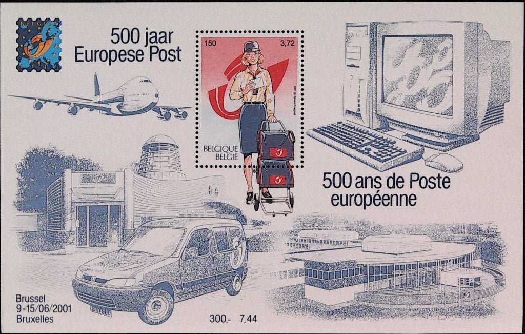 België / Belgique BL91 ** / 3001 ** Belgica 2001, Postzegels en Munten, Verzenden, Europa, Frankeerzegel, Zonder stempel