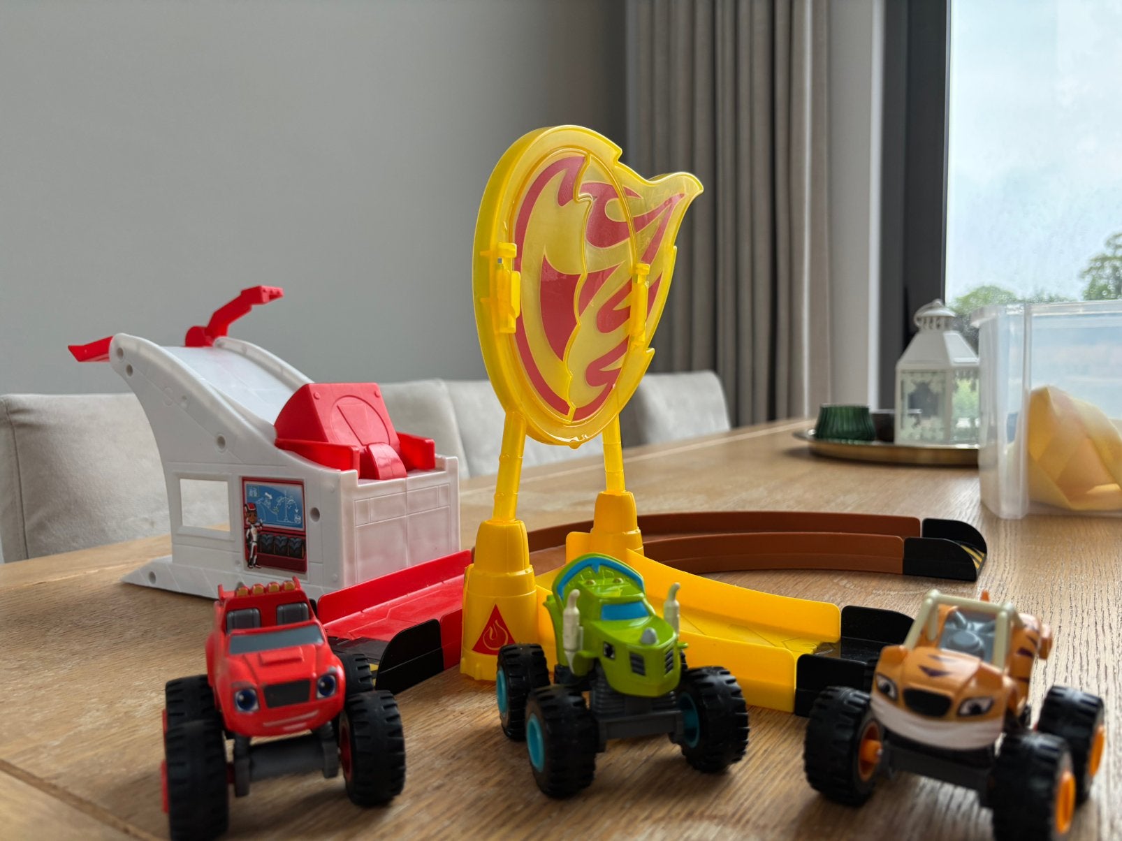 Blaze en de Monsterwielen stuntset, Ophalen of Verzenden, Gebruikt