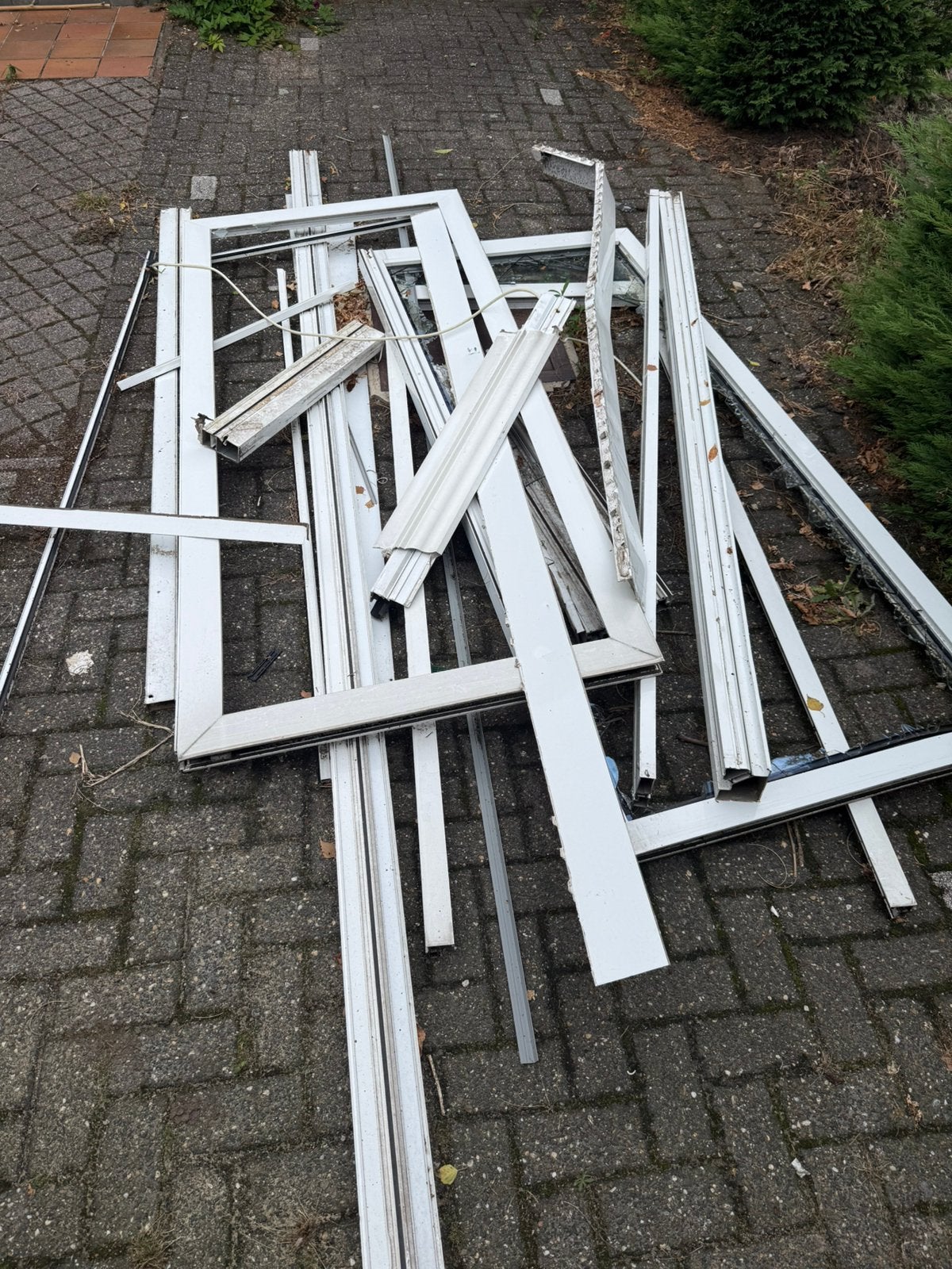 Oude alluminium platen van veranda, Doe-het-zelf en Bouw, Metalen, Ophalen, Zo goed als nieuw, Aluminium