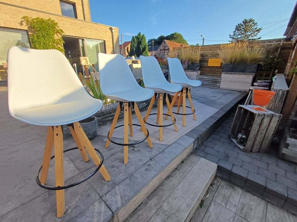 Tabourets de bar/tabourets pour îlots de cuisine, 4 tabourets, Comme neuf, Synthétique, Enlèvement