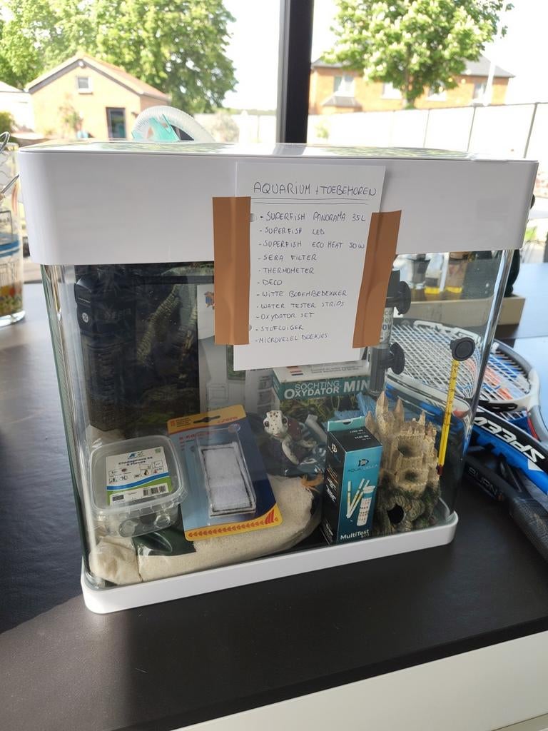 Aquarium met toebehoren, Dieren en Toebehoren, Ophalen, Zo goed als nieuw, Leeg aquarium, Superfish