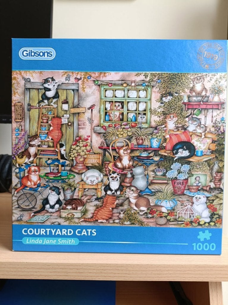 Puzzel Gibsons "Country Cats" 1000 stukjes, Ophalen of Verzenden, 500 t/m 1500 stukjes, Zo goed als nieuw, Legpuzzel