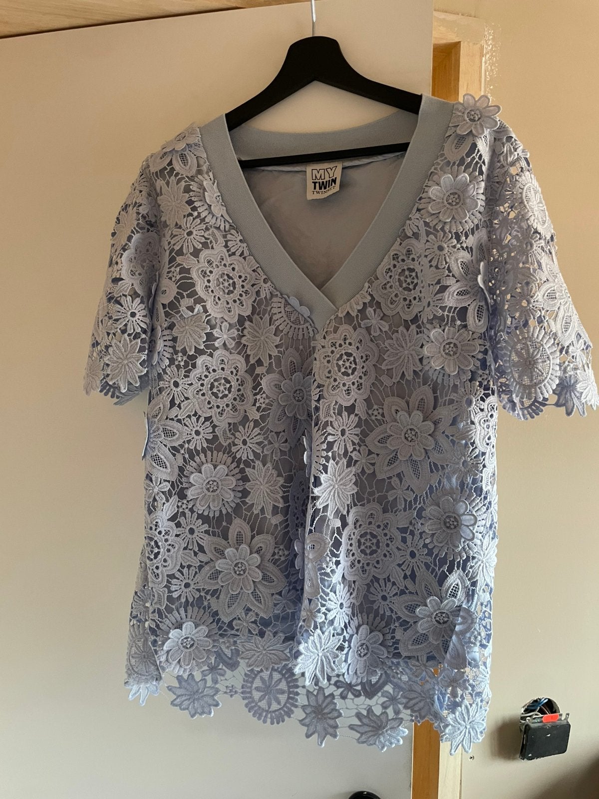Blouse twinset, Kleding | Dames, Ophalen of Verzenden, Zo goed als nieuw, Maat 38/40 (M), Blauw