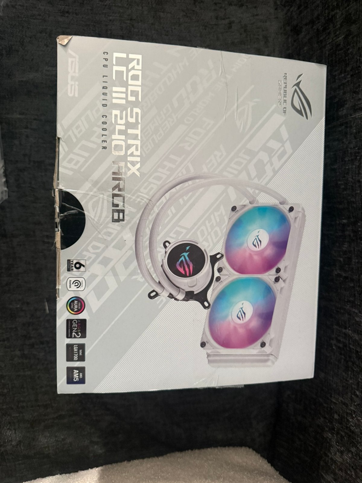 Watercooling Asus rog strix lc iii 240 argb white, Ophalen of Verzenden, Zo goed als nieuw