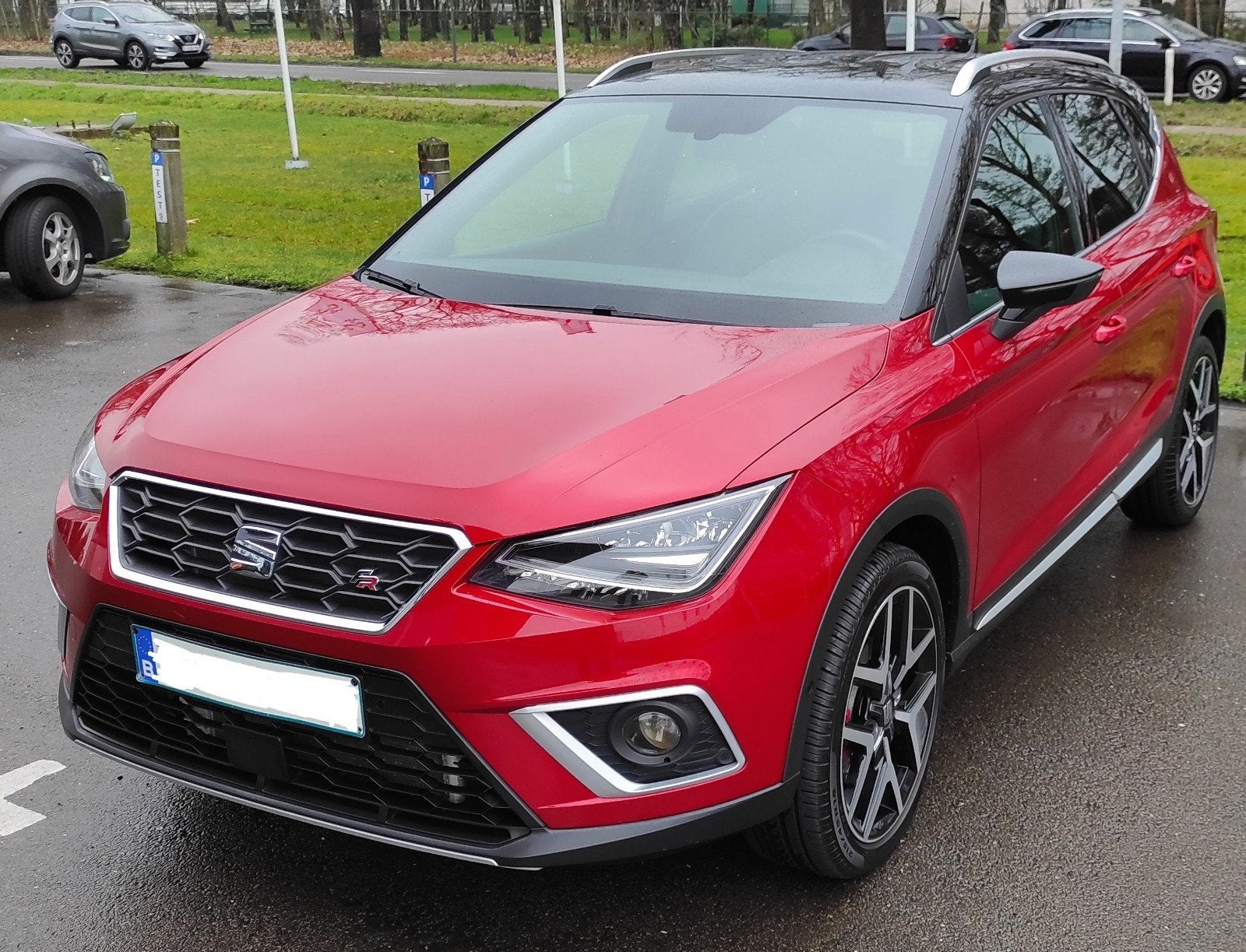 Seat Arona 1.0 FR DSG rood metallic 2018 full option, Auto's, Seat, Alcantara, Particulier, Sound system, Te koop
